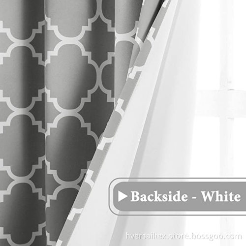 Geometric Moroccan Printed Draperies Window Curtains